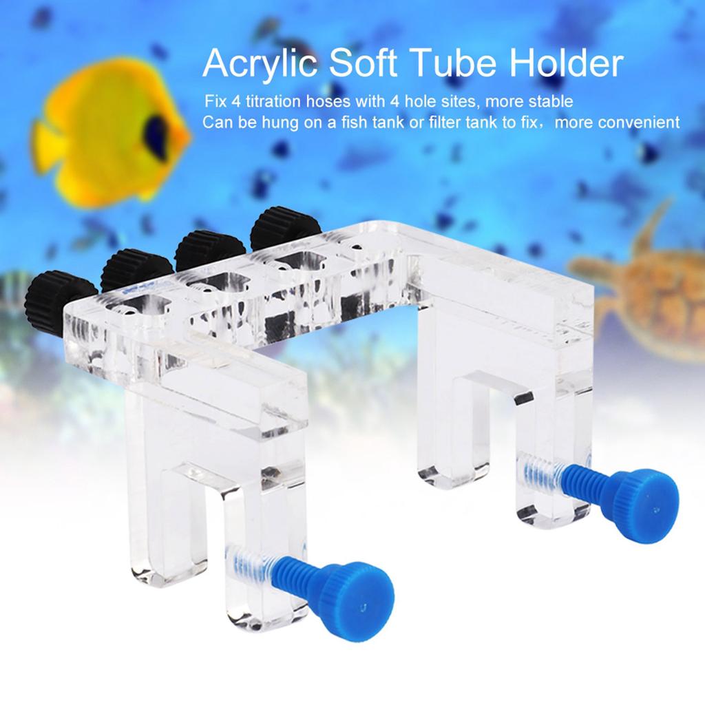 Akryl akvarium myk rørfesteholder for å holde doseringspumpe myk slange