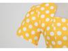 Polka Dot High-Waisted Midi Swing Dress with Short Sleeves