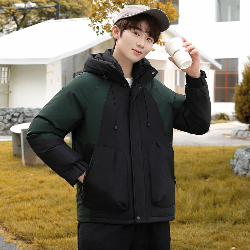 Men's and women's cotton jackets, winter 2025 new couple short outdoor cargo jackets, cotton jackets, cold jackets