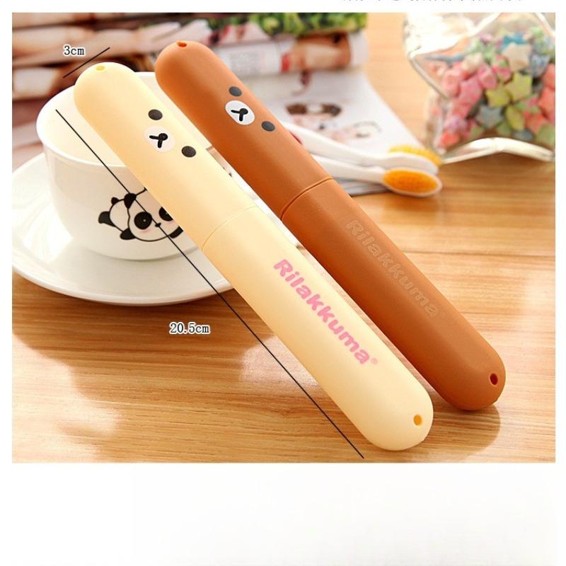 Travel Portable Toothbrush Box Toothbrush Storage Box Cute Cartoon Easy Bear Toothbrush Cover Toilet Toothbridge Box