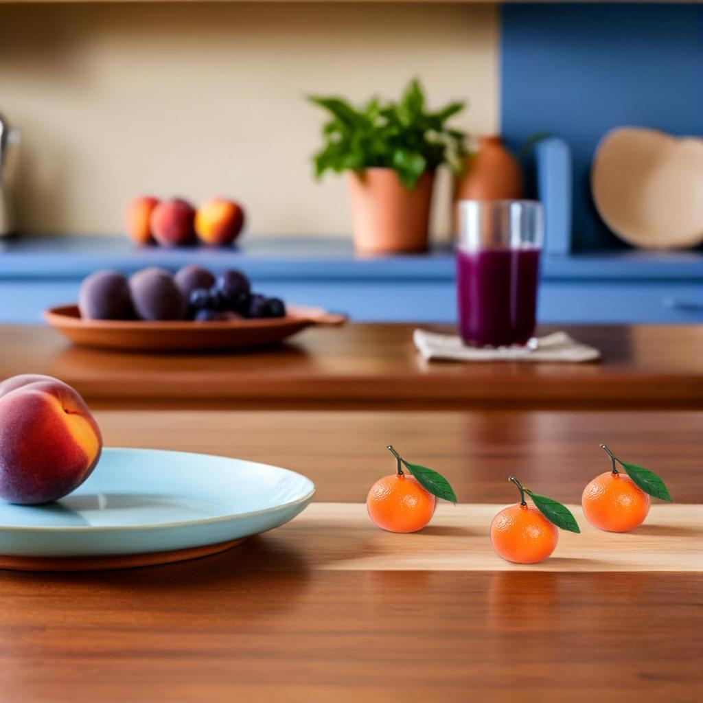 COHEALI Artificial Fake Fruit Food Orange Models of Made of PVC and for Desk Home Shop Home Artificial Fake Food Photo Imitation Decorations 20-Piece