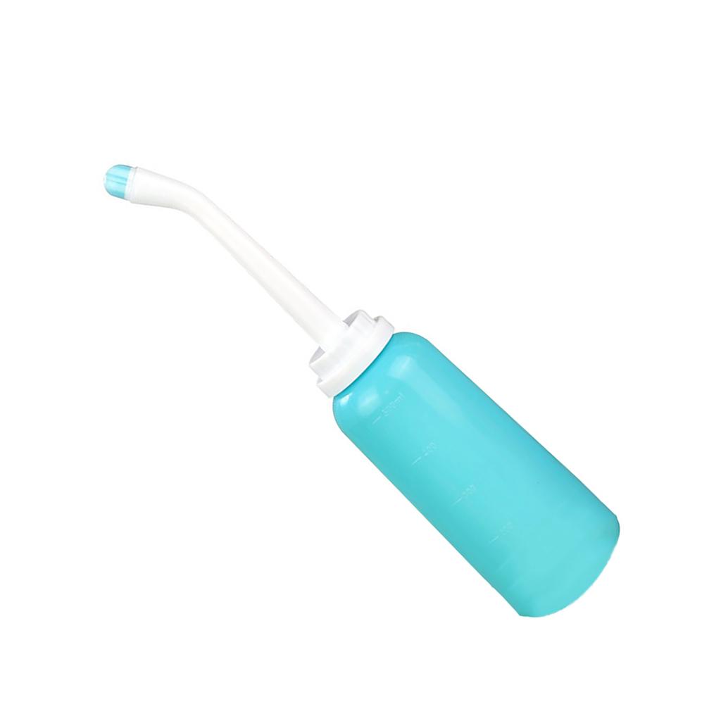 Bidet Portatile da 500 ml Portatile Manuale Resistente alle Alte Temperature Lavatrice Donna Spruzzatore Bidet per Cura Personale Pulizia Blu