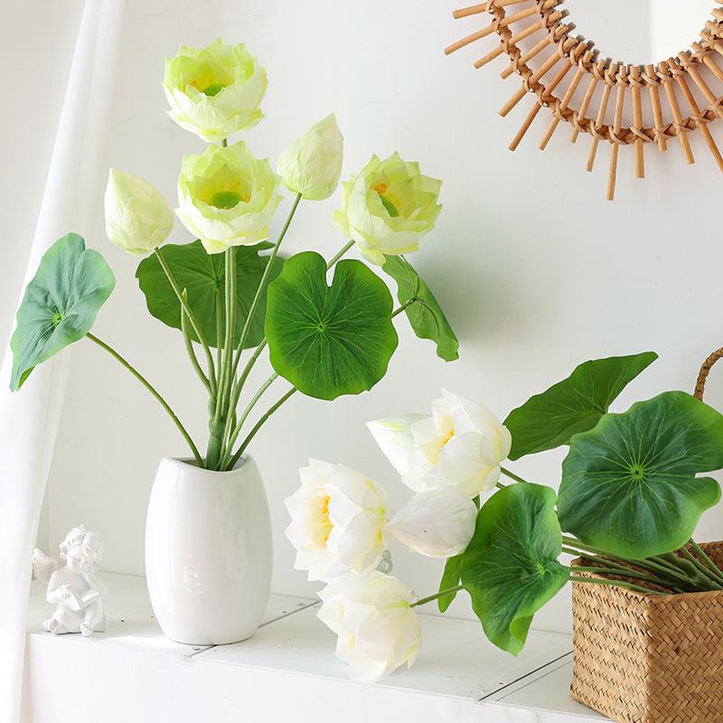 Artificial Lotus Pond Decor: Single Display for Living Room, Photo Props, or Landscaping