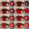 1 paio di lenti a contatto rosse per cosplay, per occhi, giochi di ruolo anime, lenti colorate multicolore, pupilla