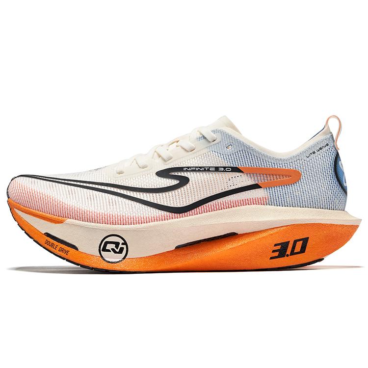 Erke Zhi Jing 3.0 Competizione di Test Ammortizzazione degli Urti Traspiranti Rimbalzo Scarpe da Corsa Marathon Basse Sneaker da Uomo Swan 11125103235-005