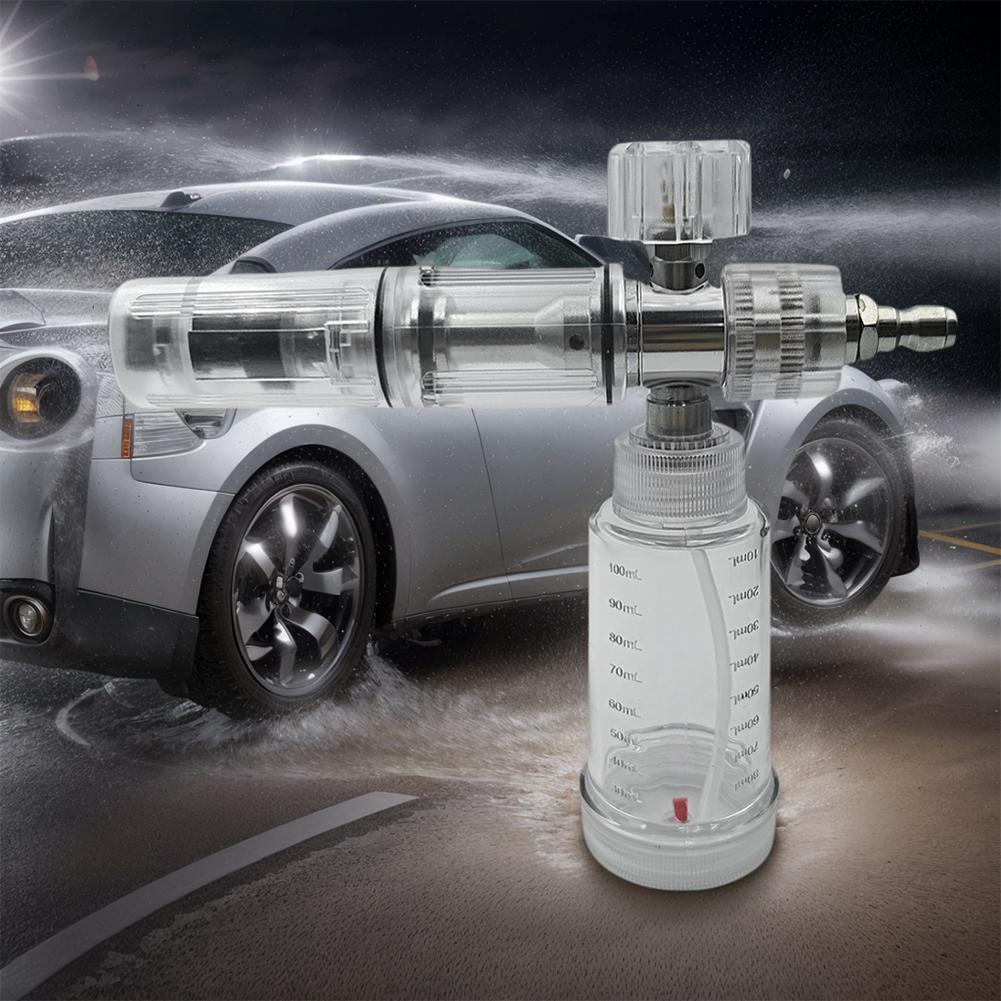 100ml Liquid Foam Sprayer Adjustable 4500PSI Pressure Washer Gun with 1/4 Inch Quick Connector Foam Spray Pot for Car Wash