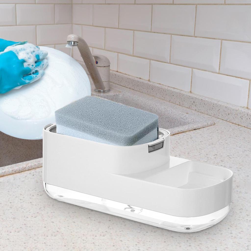 Function Soap Dispenser And Sponge for Kitchen Bathroom