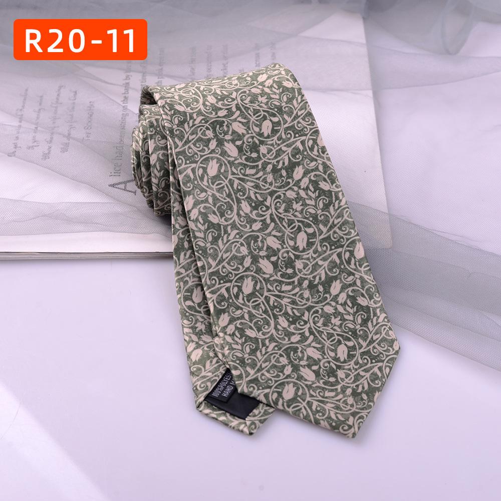 

Retro Hong Kong Tie: Literary Casual Style with Animal & Floral Patterns for Men & Women