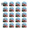 Decorative Christmas Snack Containers Treat Bags with Handles, Self-Seal Candy Cookie for Clear Window Gift Pouches Holiday Party Favors, Small Items