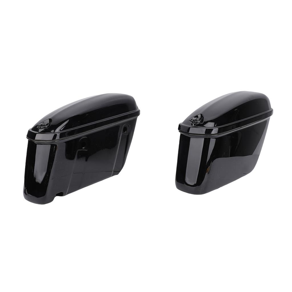 22L Motorcycle Hard Saddle Bags with Lock Rugged ABS Plastics Universal Motorcycle Trunk Side Storage Carrier Glossy