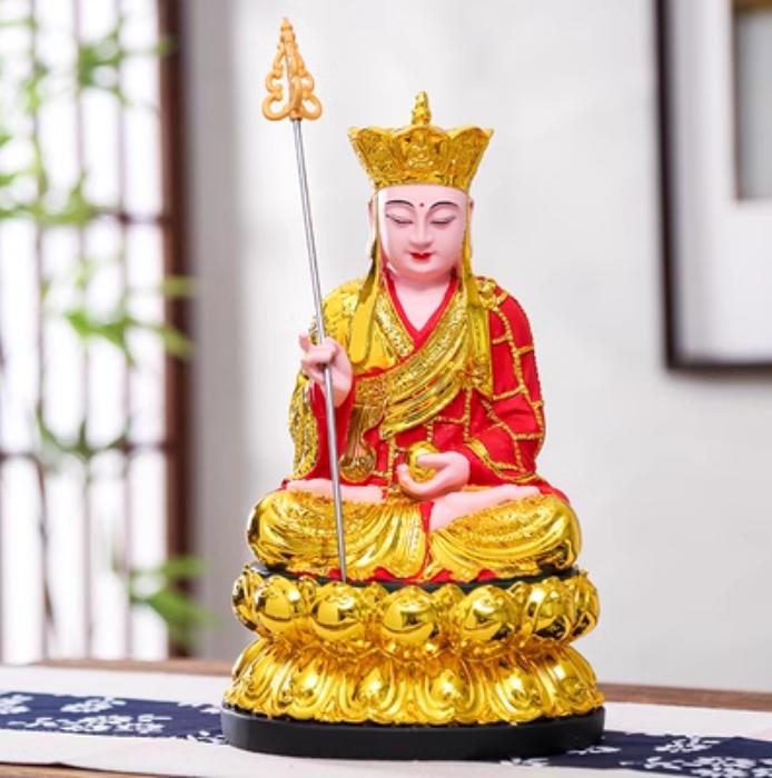 

30 см Кшитигарбха креативная смола земля сокровище король Бодхисаттва декоративные изделия для дома поклонение Будде утварь фэн-шуй