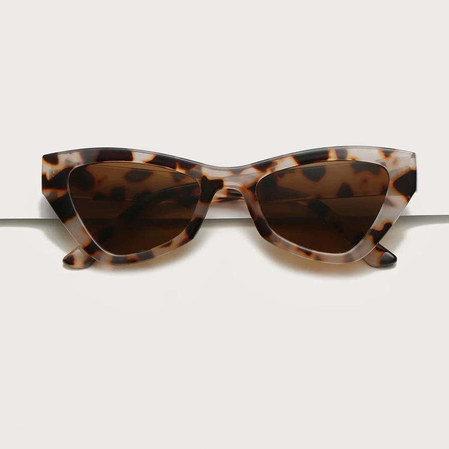 Retro Kattesolbriller Dame Merke Designer Vintage Liten Innfatning Damer Klassisk Leopard Utendørs Solbriller Oculos De Sol