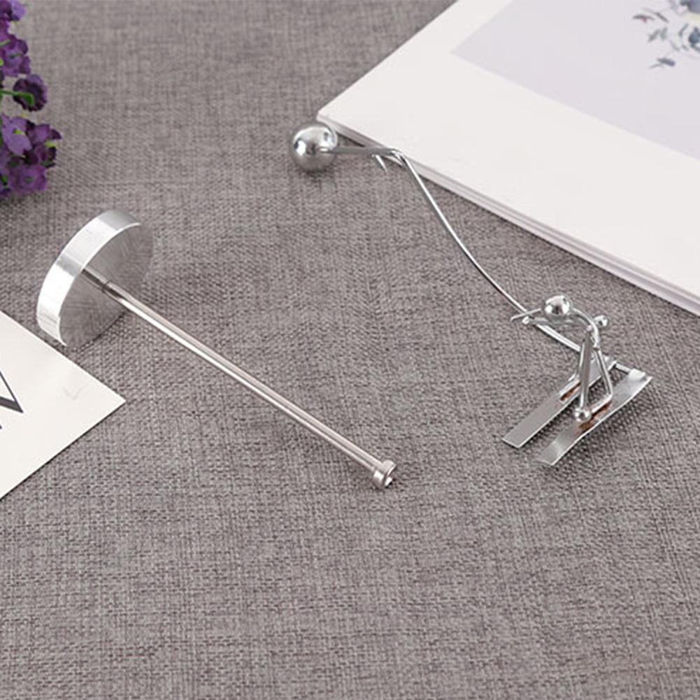 Stainless Steel Balance Ball Toy Creative Pendulum Cradle Iron Man Ornaments Decompression Desk Toy Early Education Tools Gifts