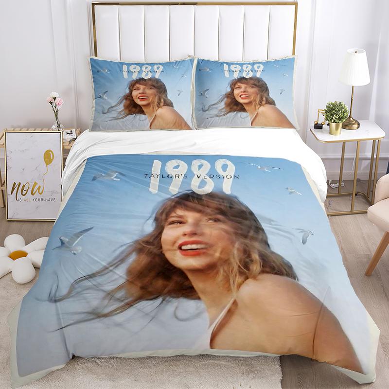 3Pcs Taylor Swift'S '89 Album Cover Bedding Sets For All Sizes New 3D Printed Bed Cover Comforter Duvet Cover Pillowcase Bedroom Decoration