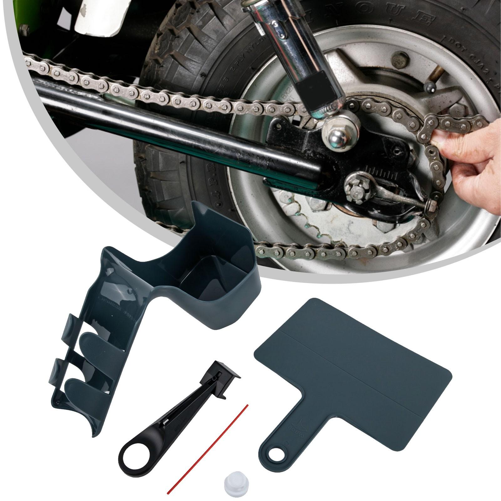 

For Motorcycle Chain Cleaning Kit with Oil Sprayer and Effective Splash Guard
