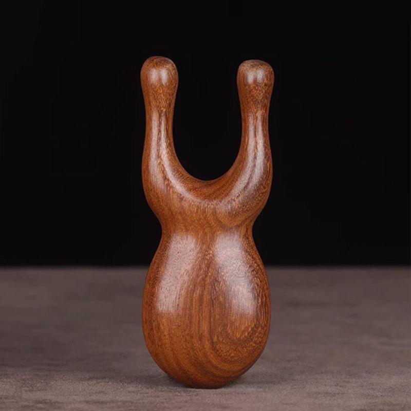 1Pc  Golden Sandalwood Massage Comb Nose Eye Acupoint Massager Relieve Rhinitis Promote Blood Circulation Resin Guasha Scraping Tools