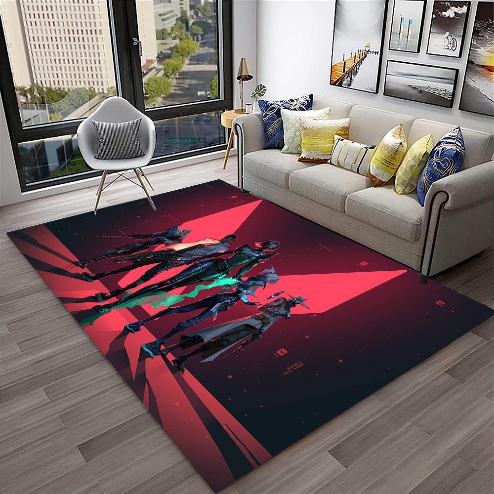 VALORANT Game Gamer Cartoon 3D Carpet Rug for Home Living Room Bedroom Sofa Doormat Decor,kids Play Area Rug Non-slip Floor Mat