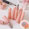 5Pcs/Set Display Stand Silicone Practice Fingers Silicone Nail Art Practice Hand  Manicure Training