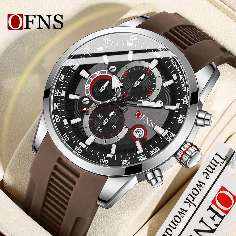 Business Men's Quartz Watch Three Eye Six Needle Chronograph Waterproof Night Light Calendar Men's Quartz Watch
