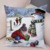 50 Style Merry Christmas Cushion Cover Decor Cute Cartoon Santa Claus Snowman Pillow Case Soft Plush Pillowcase for Sofa Home