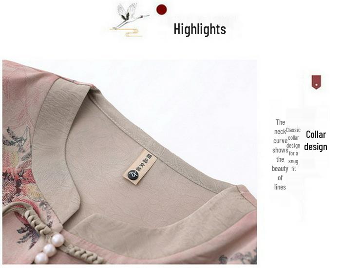 Summer Fashion Set for Middle-Aged & Elderly Women: 2026 New Style Top - Perfect for Mom & Grandma's Mother's Day