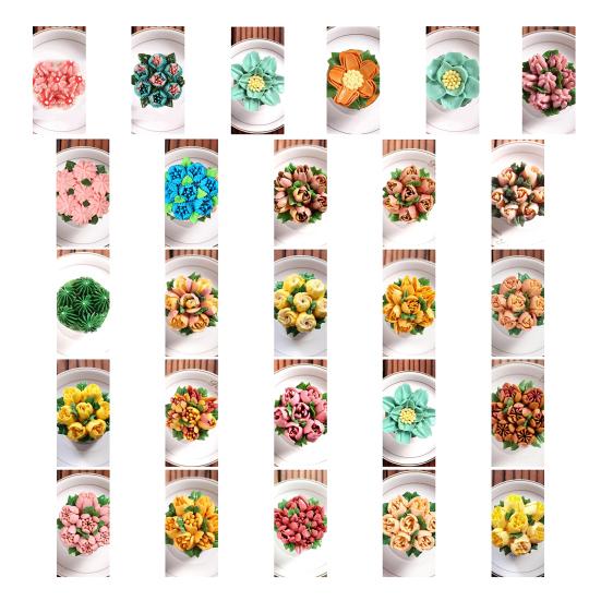 Spritzbeutel-Tüllen Russische Kuchen-Dekorier-Tüllen Set Edelstahl Blumige Kuchen-Dekorationswerkzeuge für Hochzeit Geburtstag Desserts Kekse Spritzbecher