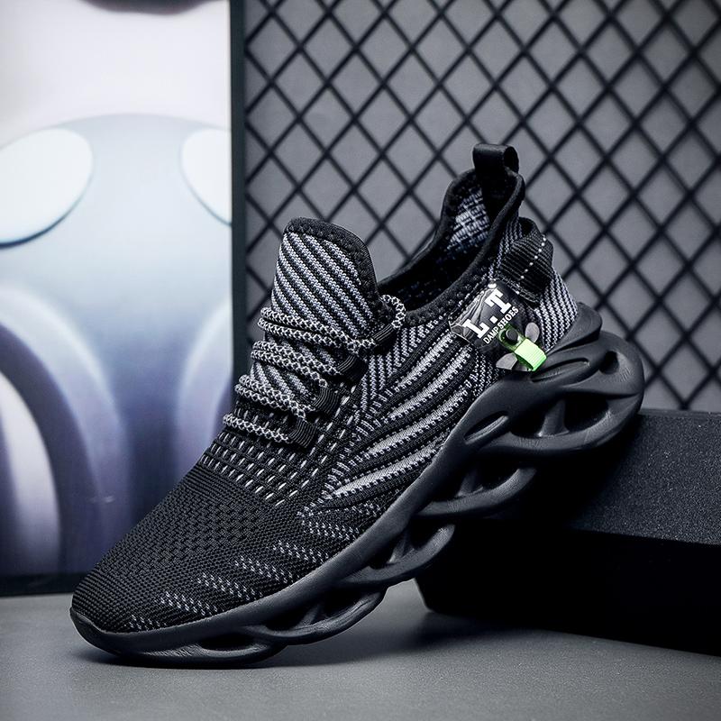 YRZL Lightweight Running for Men Breathable Casual Sneakers Outdoor Non Slip Walking Shoes Trendy Lace-Up Man Sneakers