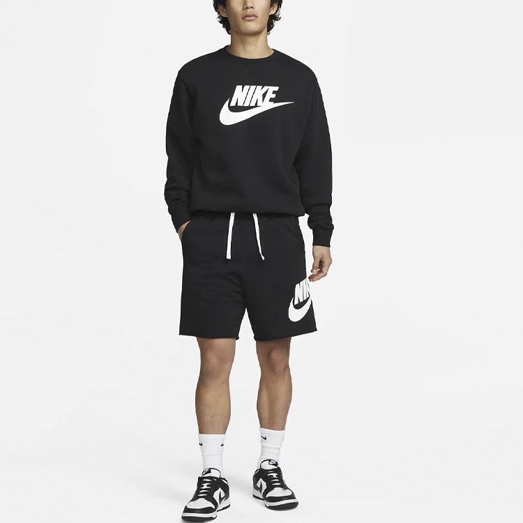 Nike Club Logo Solid Athletic Training Shorts Men Bottoms Black DX0503-010
