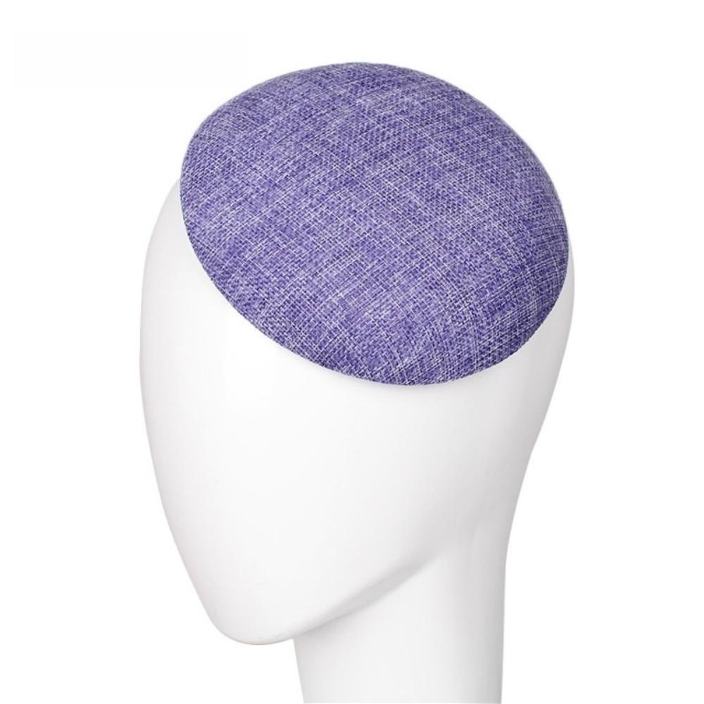 Handmade Fascinator Base Imitation Sinamay Headpiece Fashion Party Hat  Hair Accessories фиолетовый