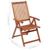 VidaXL Lot de 6 Chaises Pliables de Jardin avec Coussins, Sièges de Terrasse, Chaises de Salle à Manger, Meubles de Patio 3064120