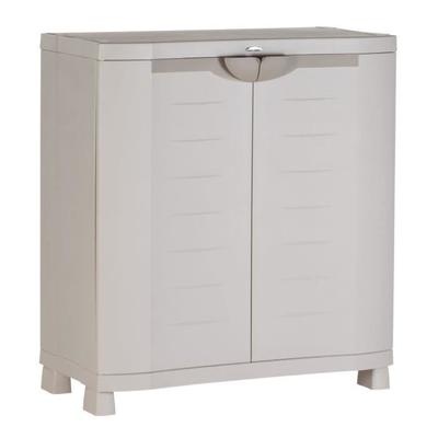 Mobiletto basso in resina PLASTIKEN - 2 ripiani grandi - L 90 x P 45 x H 100 cm - Linea Space SAVER