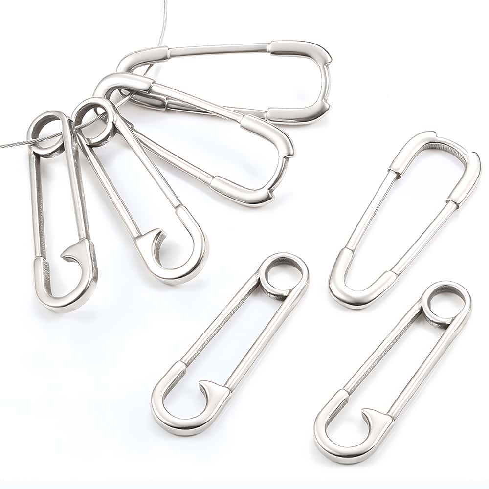 2Pcs Stainless Steel Integrated Paper Clip Shaped Pendant for Jewelry Making Supplies DIY Necklace Bracelet Accessories Findings