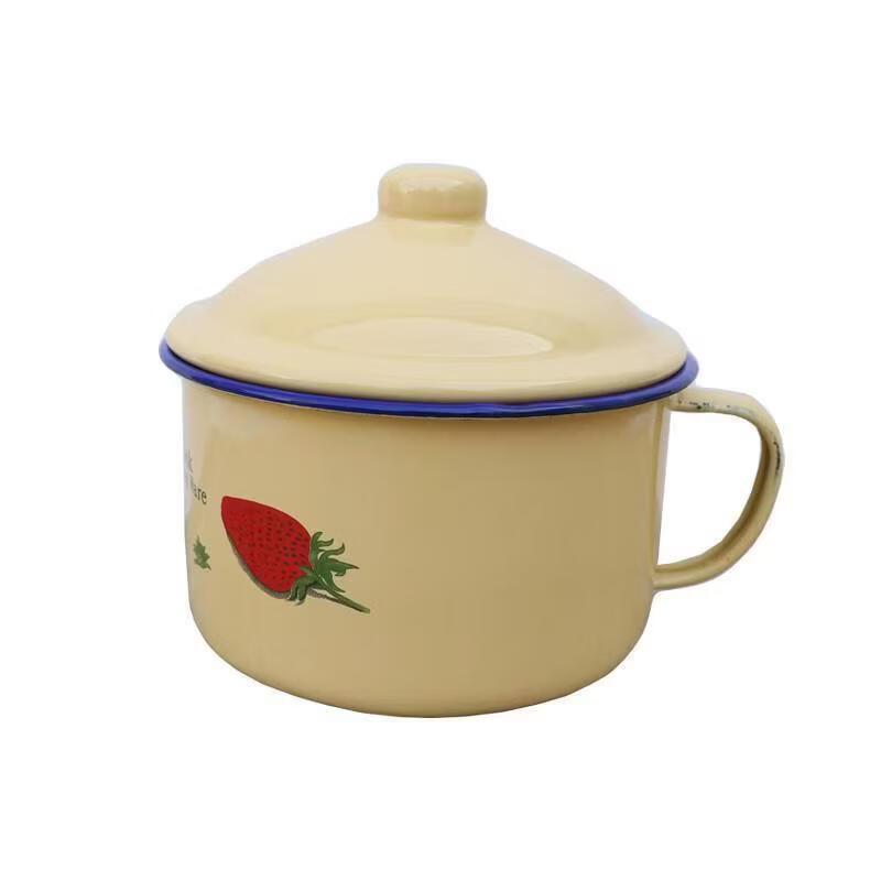 ZISIZ Enamel Lunch Bowl with Lid