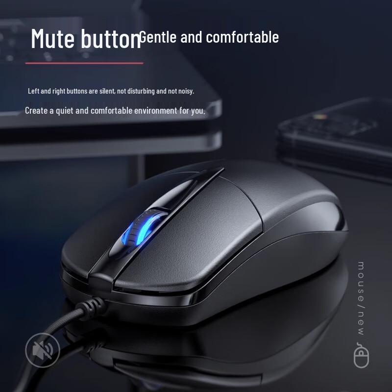 Youshi USB Wired Silent Left-Handed Mouse