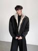 2025 Retro Men's Golden Eagle Fur Collar Winter Coat - Warm, Thickened Cotton Jacket