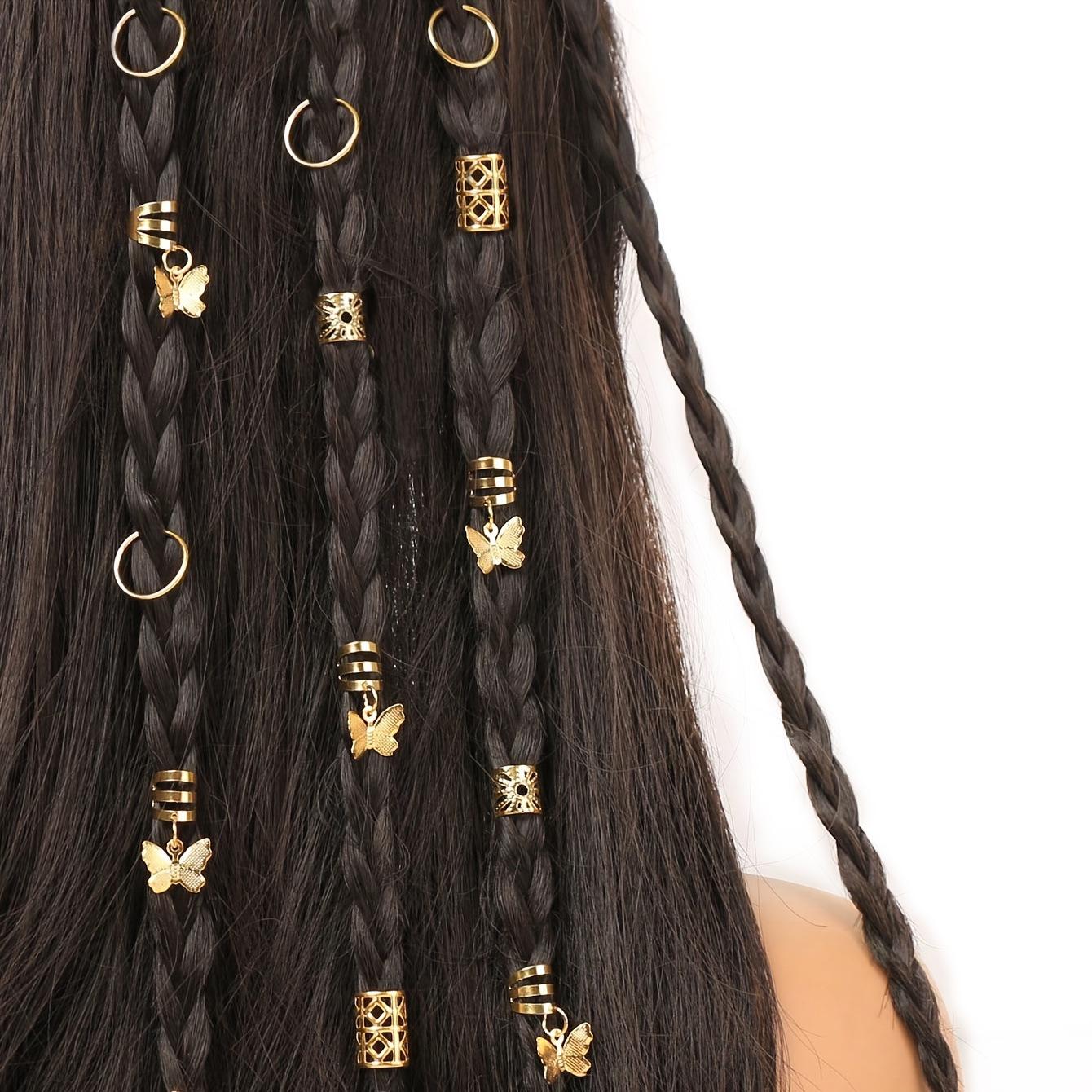 35 Trendy Dreadlock Hair Rings - Stylish Accessories for Europe and America золотой
