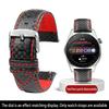 Calfskin strap Bracelet Carbonfiber Grain Watchband 18mm 20mm Red Orange Stitching Watch Band 21mm 22mm 23mm 24mm Watch Strap