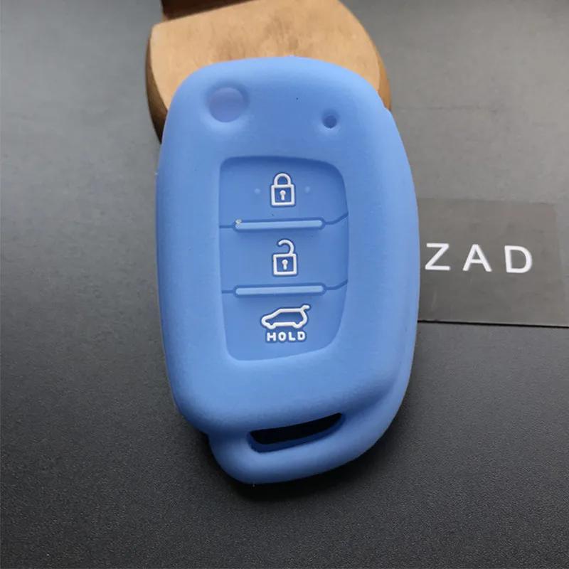 ZAD 3button Silicone Rubber Car Key Case Cover for Hyundai Accent I20 I30 I40 I45 IX35 Mistra Sonata Tucson Verna Key Case