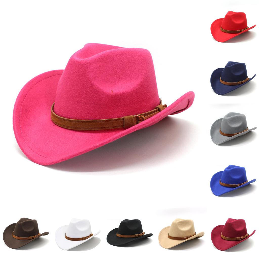 Western Cowboy Hat With Satin Weave For Men And Women Summer Winter Sun Protection