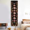 1pc Moon Phase Botanical Flower Tapestry, Black Star Psychedelic Wall Art Decoration Wall Hanging Tapestry