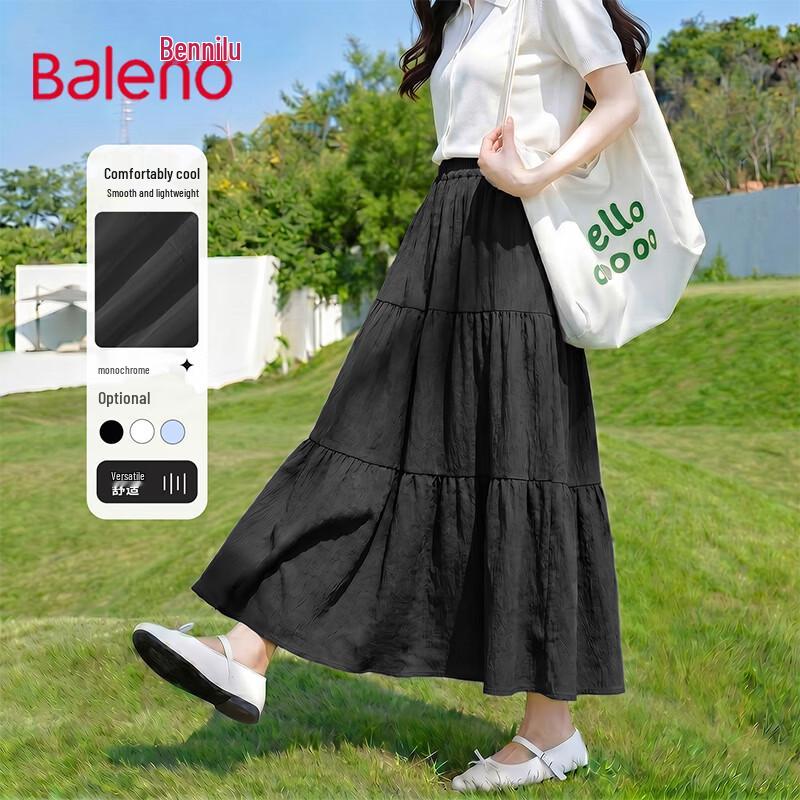 Baleno Women s High-Waist A-Line Midi Skirt One Size