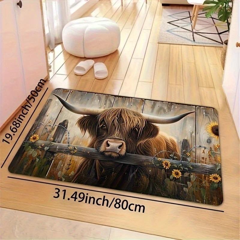 Retro Floor Mat Bathroom Dirt Resistant Foot Mat Anti Slip and Easy To Maintain Door Mat