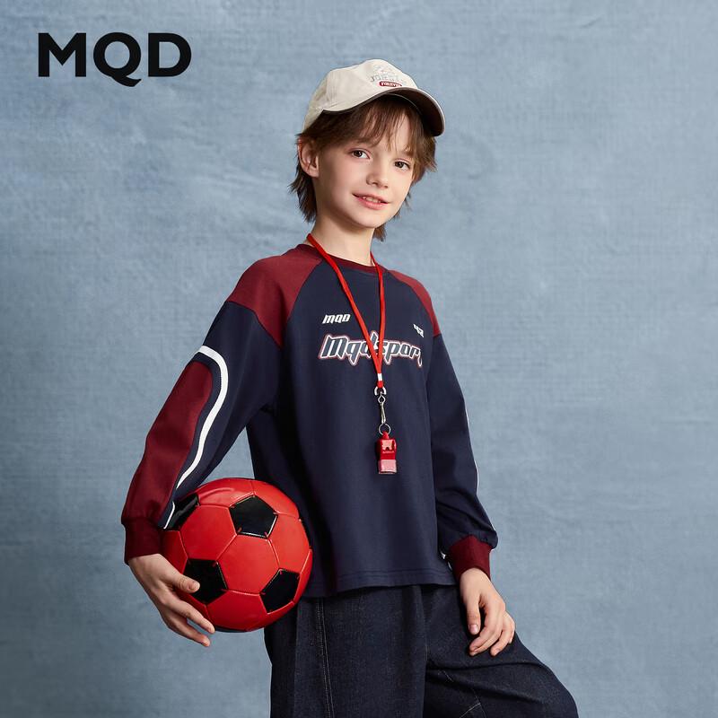 

MQD Boys Color-block Letter Print Long Sleeve T-Shirt 120cm