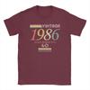 Streetwear TShirt Summer Vintage 1986 40th Birthday Aged Perfectly Gift Novelty T Shirts Cotton Tee Shirt for Couple Top Tees