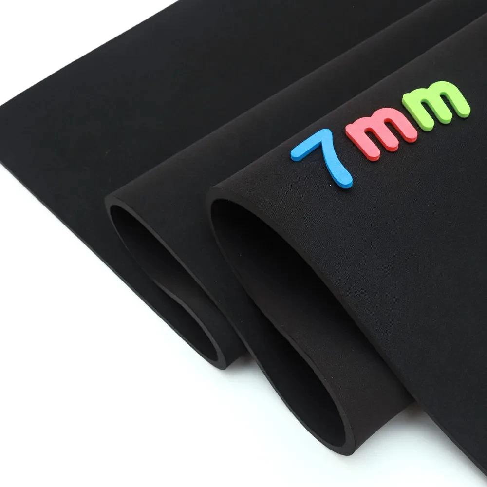 

7mm Extra Thick Stretch SBR Neoprene Sewing Fabric Double Side Bonded Cloth Shockproof Waterproof Diving Suit Bags 50x145CM 50x145CM