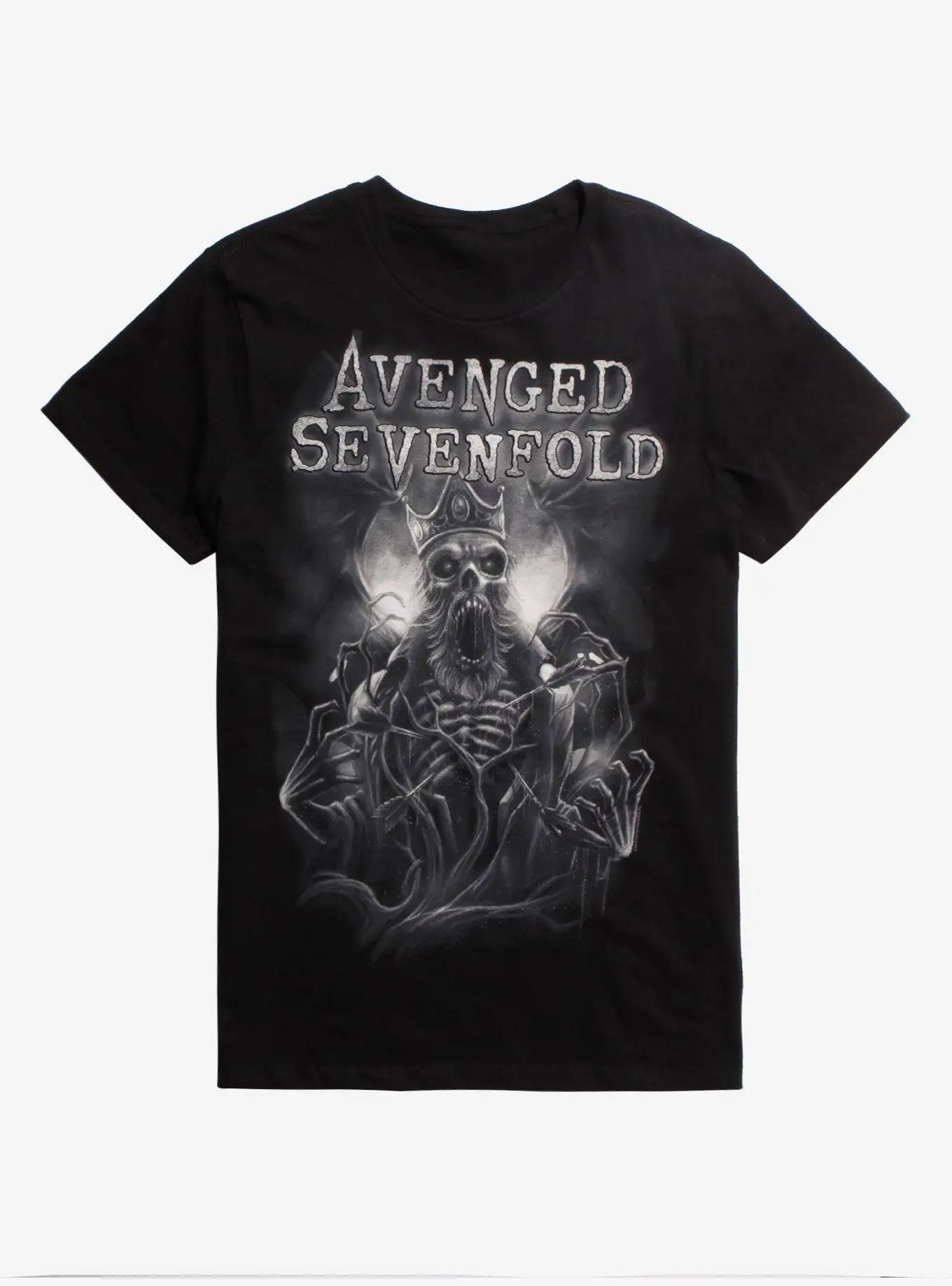

Альтернативний Метал Гурт Avenged Sevenfold A7X Графічний Принт Футболка Вуличний Стиль Модна Футболка Жінки Чоловіки Повсякденний Великий Бавовняний Топ S синій