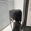 New Fashion Mini Quilted Box Bag for Women Diamond Stitch Faux Leather Chain Shoulder Crossbody Purse