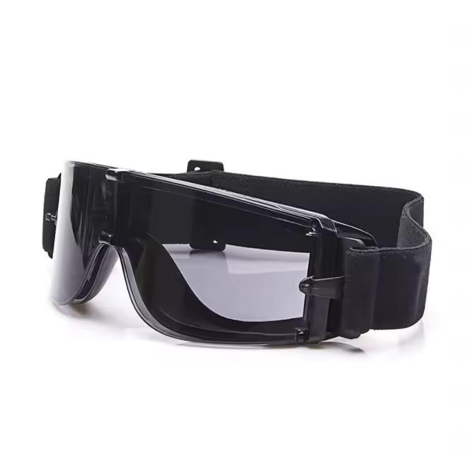 X800 Taktische Schutzbrille 3 Linsen Wechselsystem für Paintball, Jagd & Kampf UV400 Schutz Antibeschlag Sicherheitsbrille