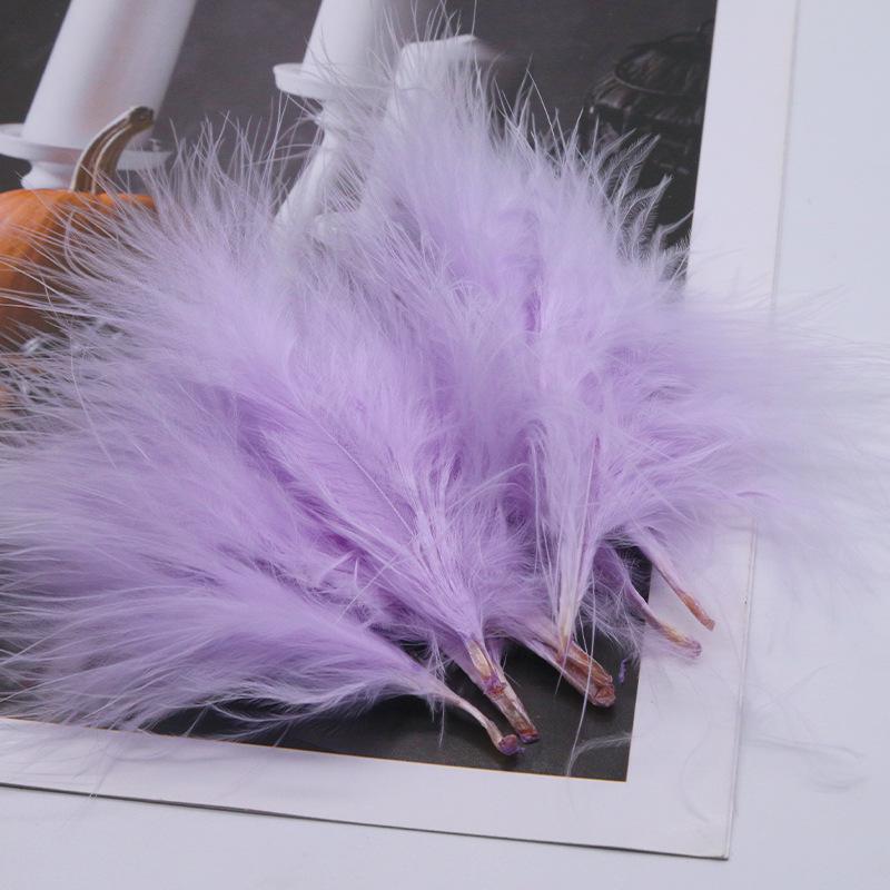 Blood vessel velvet feather turkey feather jewelry cat toy cat stick handicraft dream catcher decorative material