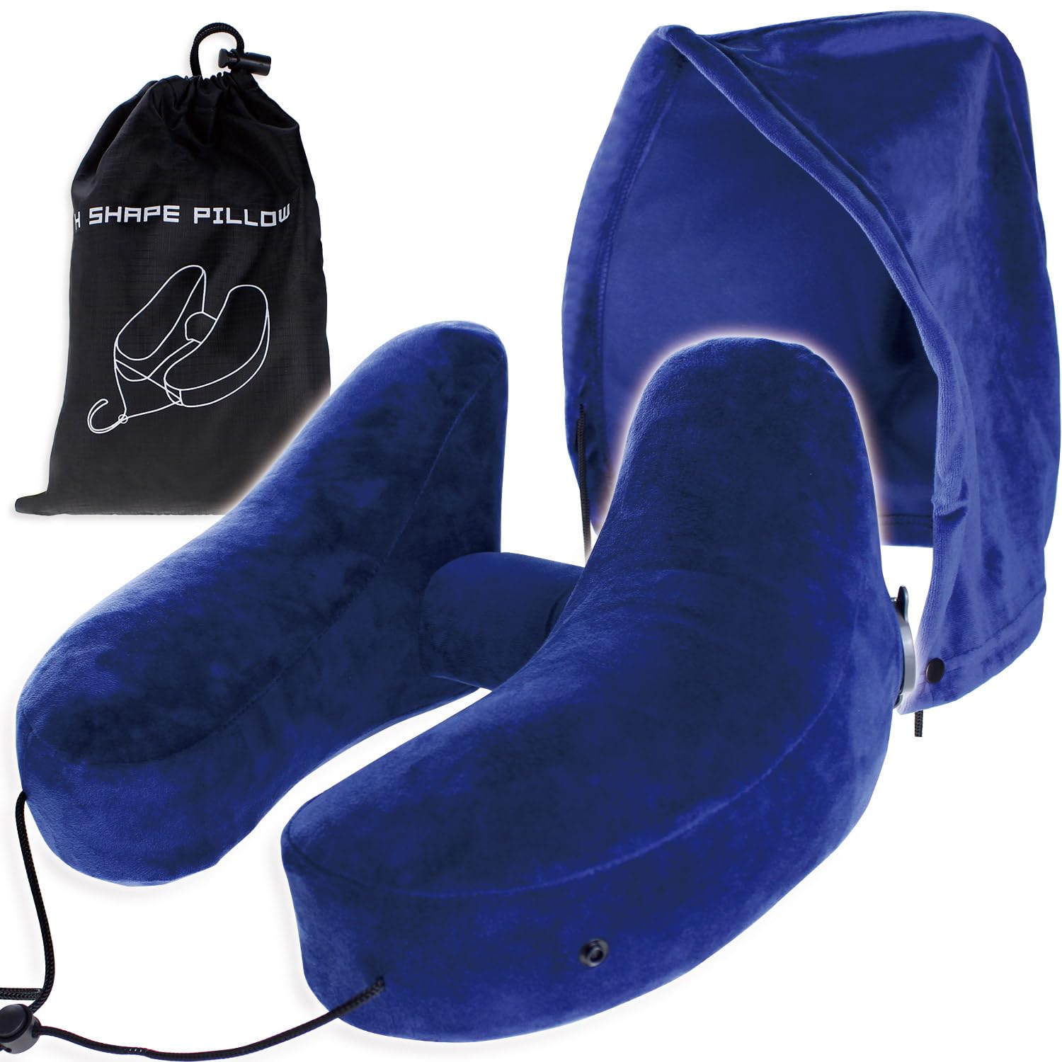 

Phoenix by a physical Neck pillow with hood and storage easy to inflate and for business and bullet trains [Supervised therapist] H-shaped bag,